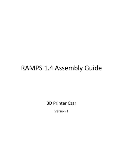 RAMPS 1.4 Assembly Guide .